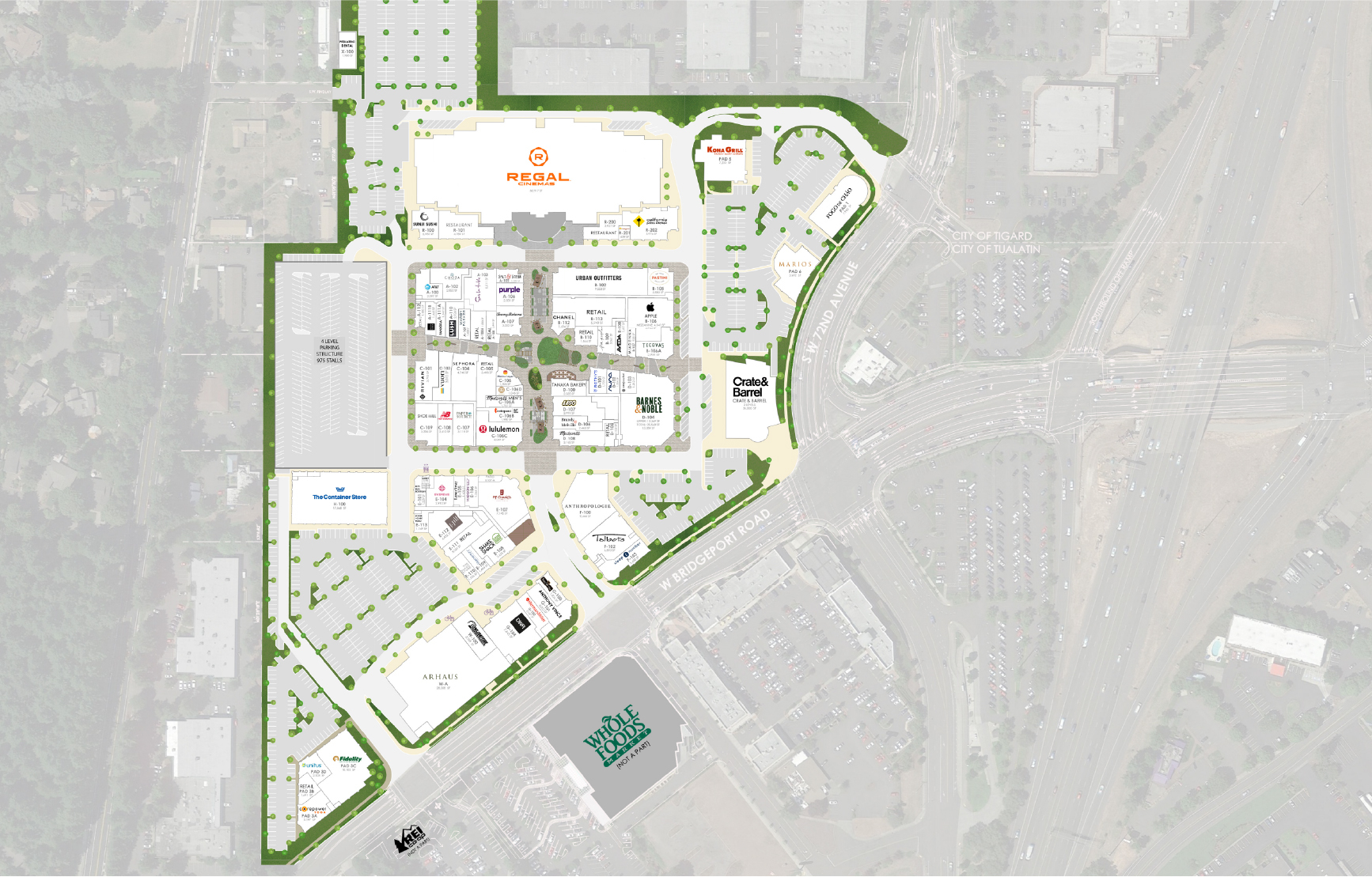 Bridgeport Village property map