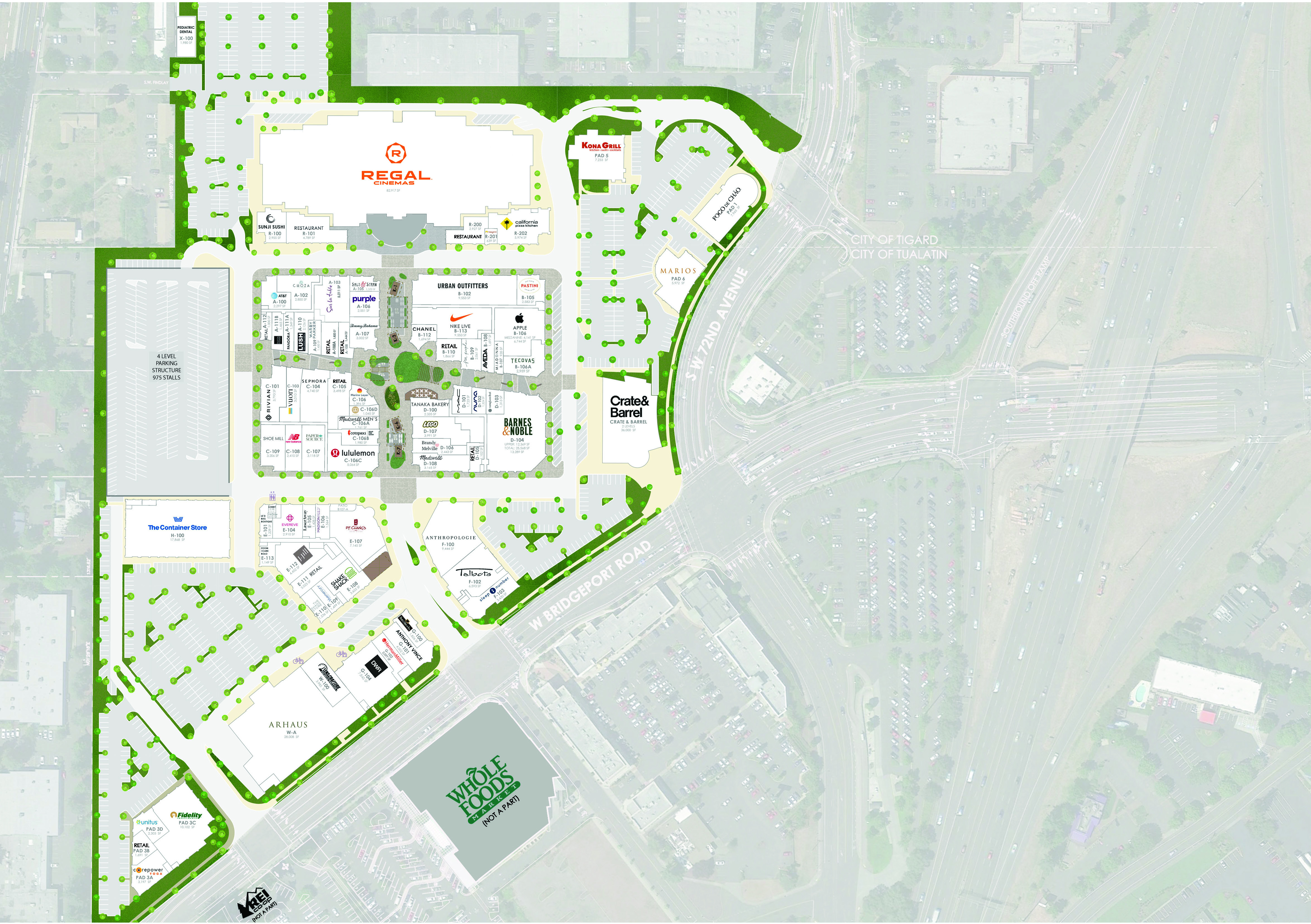 Bridgeport Village property map