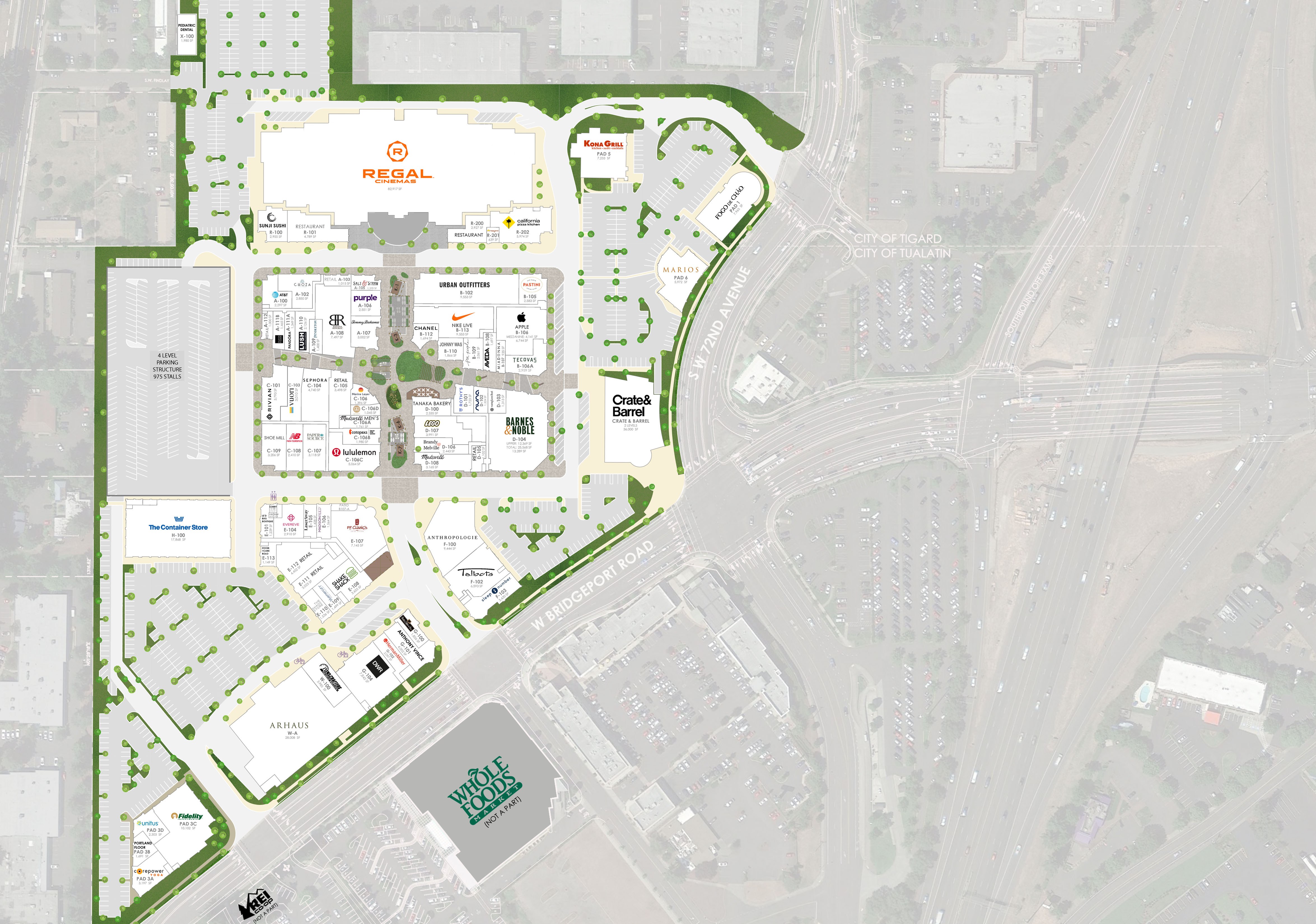 Bridgeport Village property map
