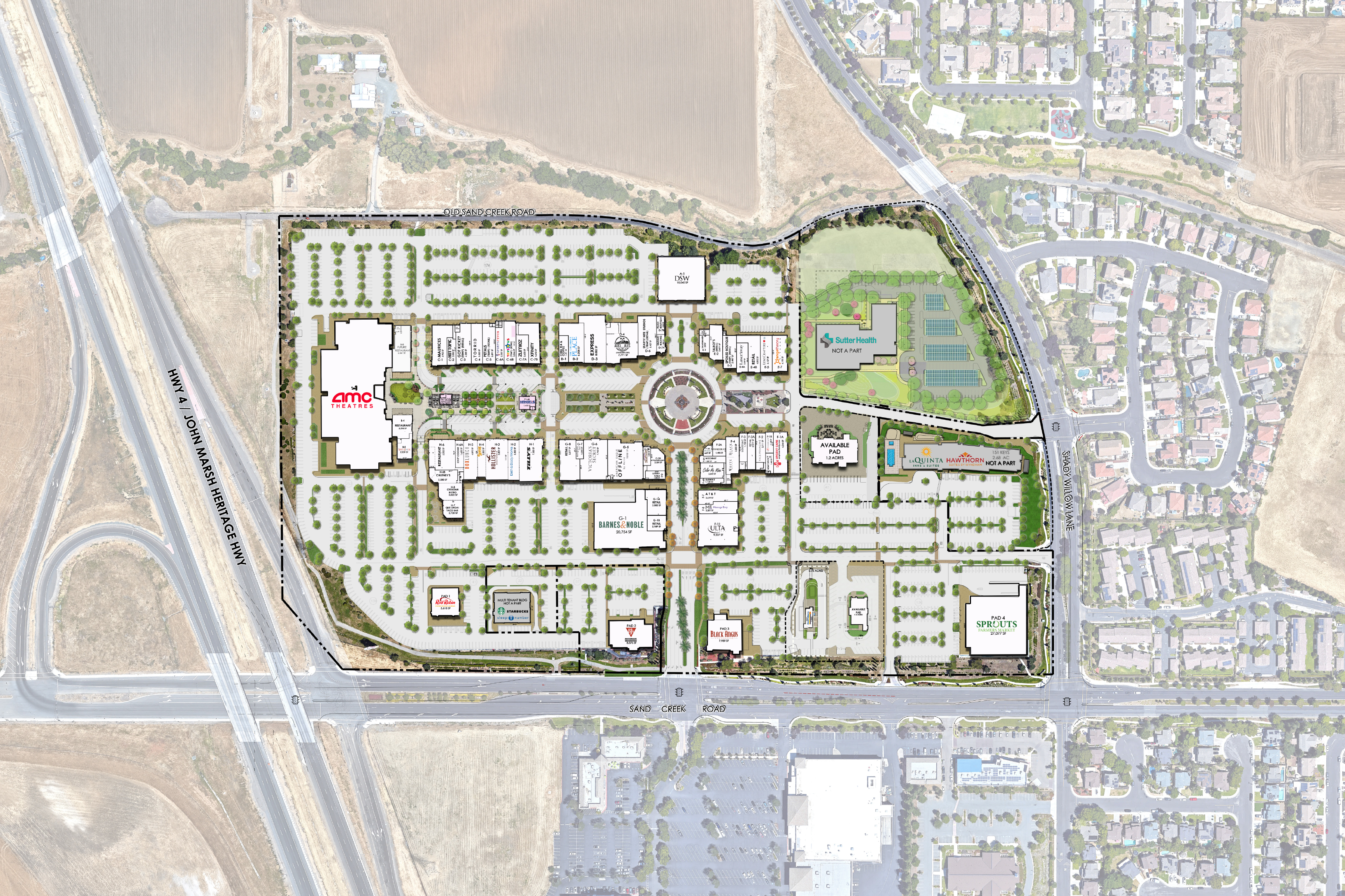 The Streets of Brentwood property map